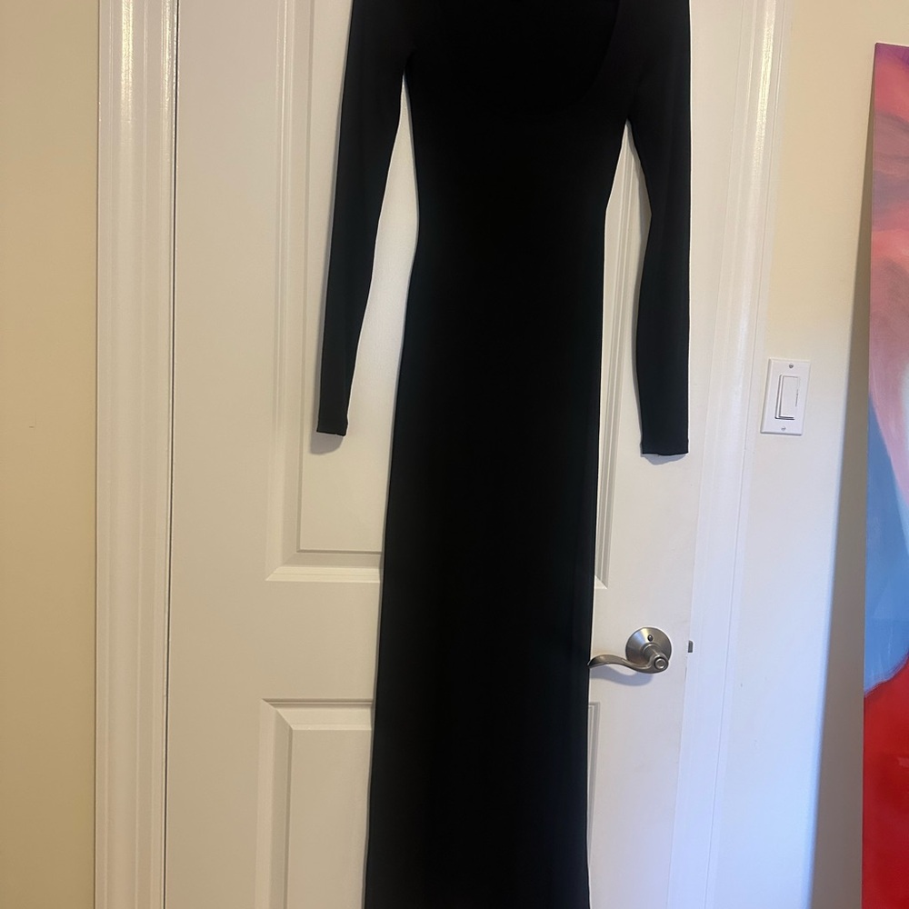 Skims Black Long Sleeve Dress